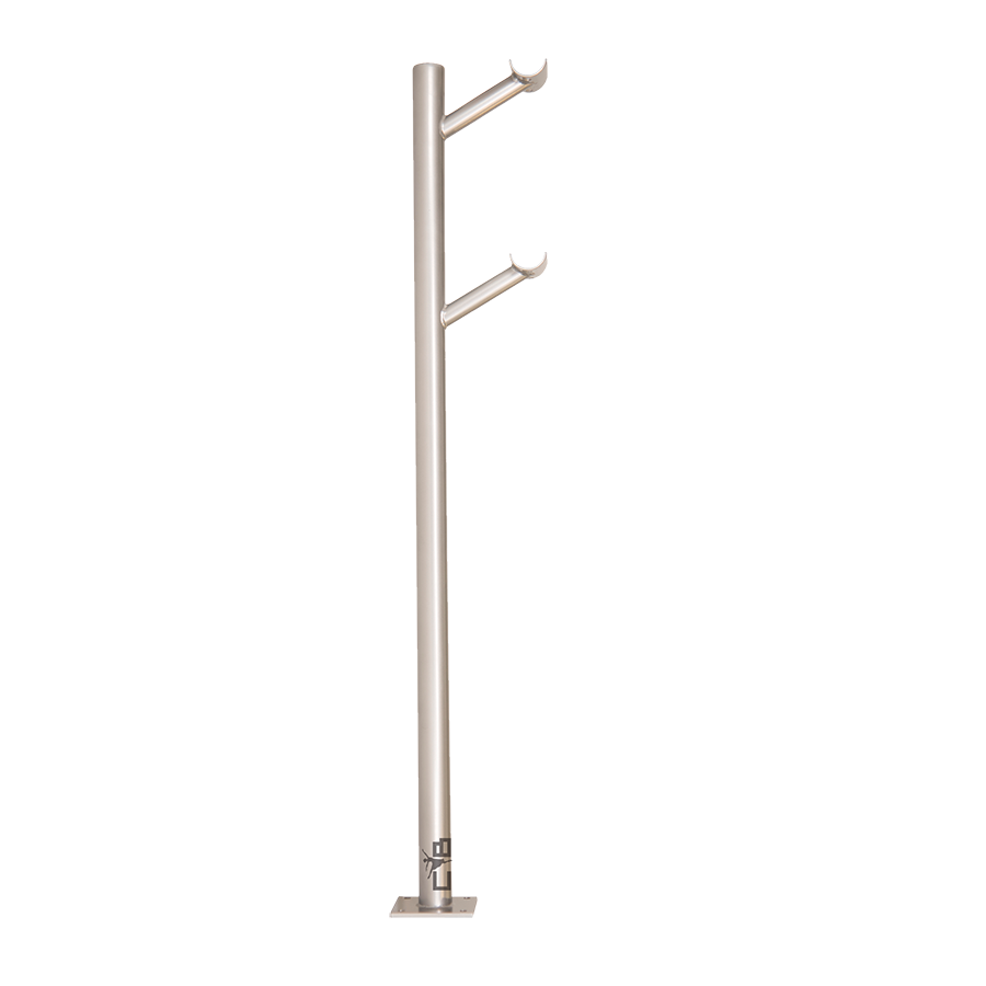 Frappé Double  Floor Mounted Bracket - Black Frappé Double  Floor Mounted Bracket - Black